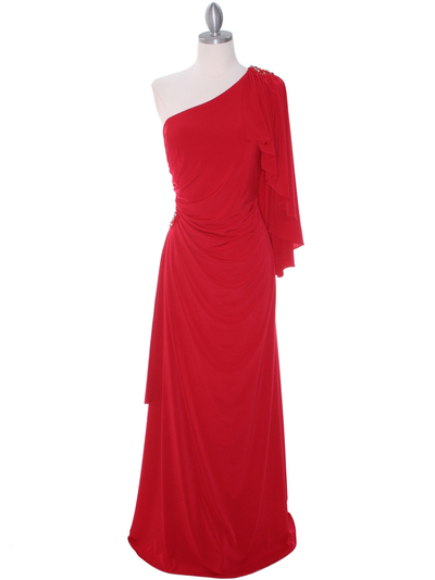 8650 Red Evening Dress - Red, Front View Medium
