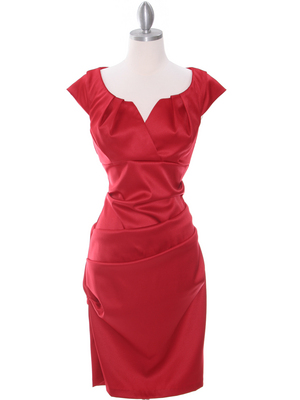 8672 Red Cocktail Dress, Red