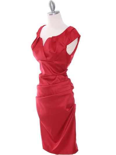 8672 Red Cocktail Dress - Red, Alt View Medium