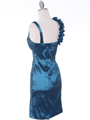 8674  Teal Taffeta Cocktail Dress - Back Image