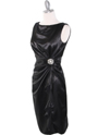 8712 Vintage Satin Cocktail Dress - Black, Alt View Thumbnail
