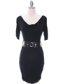 87218 Black Knit Dress - Black, Front View Thumbnail