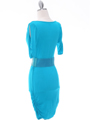 87218  Turquoise Knit Dress - Back Image