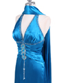 Turquoise Halter Beaded Evening Gown Turquoise Halter Beaded Evening Gown
