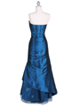 9061  Teal Blue 2-piece Evening Gown - Back Image