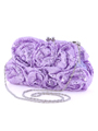 92000 Light Purple Sequin Floral Evening Bag - Light Purple, Alt View Thumbnail