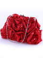 92000 Red Sequin Floral Evening Bag - Red, Alt View Thumbnail