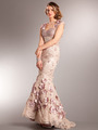 AC225 Vintage Lace Mermaid Evening Dress - Dusty Rose, Front View Thumbnail