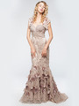 AC225 Vintage Lace Mermaid Evening Dress - Dusty Rose, Alt View Thumbnail
