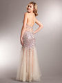 AC227 Sparkling Chic Evening Dress - Rose, Back View Thumbnail
