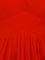 AC304 Pleated Strapless Evening Dress - Red, Alt View Thumbnail