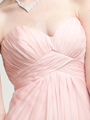 AC304 Pleated Strapless Evening Dress - Rose, Alt View Thumbnail