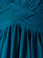 AC304 Pleated Strapless Evening Dress - Teal, Alt View Thumbnail