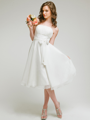 AC311 Delightful and Darling Bridesmaid Dress, Off White