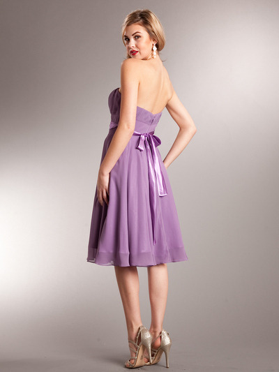 AC311 Delightful and Darling Bridesmaid Dress - Victorian Purple, Back View Medium
