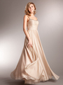 AC624 Glitz and Glamour Prom Dress - Champagne, Front View Thumbnail
