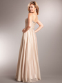 AC624 Glitz and Glamour Prom Dress - Champagne, Back View Thumbnail