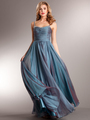AC624 Glitz and Glamour Prom Dress - Teal, Front View Thumbnail