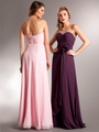 AC626 Chiffon Special Occasion Dress - Blush, Back View Thumbnail