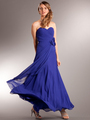 AC626 Chiffon Special Occasion Dress - Royal, Front View Thumbnail