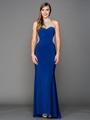 AC802 Jeweled Neck Sweetheart Evening Dress with Train - Royal Blue, Front View Thumbnail