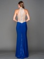 AC802 Jeweled Neck Sweetheart Evening Dress with Train - Royal Blue, Back View Thumbnail