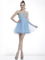 C1033 Strapless Sweetheart Homecoming Dress - Sky Blue, Front View Thumbnail