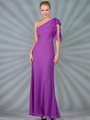 C1294 One Shoulder Chiffon Evening Dress - Light Purple, Front View Thumbnail