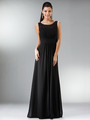 C1465 Black Tie Affair Sleeveless Evening Dress - Black, Front View Thumbnail