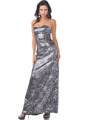 C1536 Strapless Dazzling Leopard Print Evening Dress