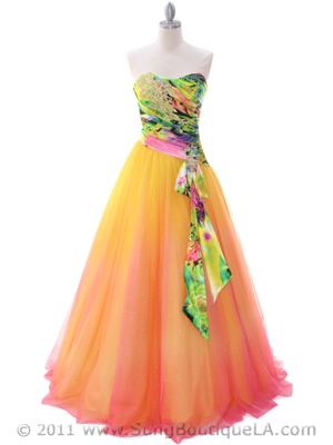 C60 Yellow Prom Gown, Yellow