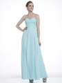 C7455 Strapless Sweetheart Prom Dress with Ribbon - Mint, Front View Thumbnail