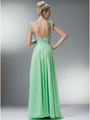 C7942 Perfect Lace Prom Dress - Mint Green, Back View Thumbnail