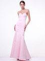 C8792 Strapless Sweetheart Mermaid Gown - Blush, Front View Thumbnail