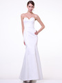 C8792 Strapless Sweetheart Mermaid Gown - Off White, Front View Thumbnail