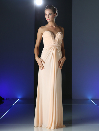 CD-601 Strapless Sweetheart Bridesmaid Dress - Blush, Front View Medium