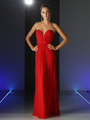 CD-601 Strapless Sweetheart Bridesmaid Dress - Red, Front View Thumbnail
