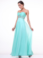 CD-7664 Strapless Sweetheart Embellised Evening Dress - Mint, Front View Thumbnail