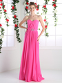 CD-C7460 Sweetheart Twisted Front Bridesmaid Dress - Hot Pink, Front View Thumbnail