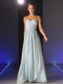 CD-C7460 Sweetheart Twisted Front Bridesmaid Dress - Light Gray, Front View Thumbnail
