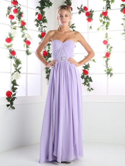 CD-C7460 Sweetheart Twisted Front Bridesmaid Dress - Lilac, Front View Medium