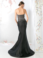 CD-CB762 Strapless Trumpet Gown with Sweetheart Neckline - Black, Back View Thumbnail