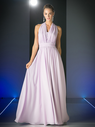 CD-CF055 Convertible Bridesmaid Long Evening Dress - Lilac, Front View Medium