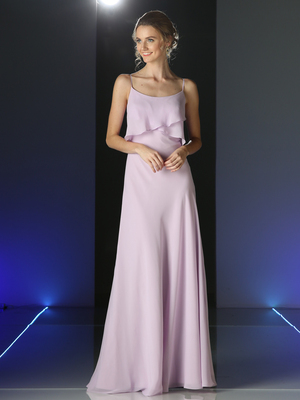 CD-CF074 Double Layer Bodice Bridesmaid Dress, Lilac
