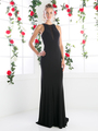 CD-CK47 Sleeveless Long Evening Dress - Black, Front View Thumbnail