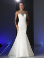 CD-CK62 Illusion Mermaid Prom Evening Gown with Sheer Back - Off White, Front View Thumbnail