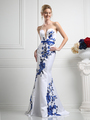 CD-KD052 Strapless Mermaid Evening Gown  - White Royal, Front View Thumbnail