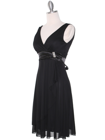 CP2069-D Missy Knit Cocktail Dress - Black, Alt View Medium