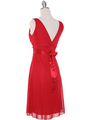 CP2069-D Missy Knit Cocktail Dress - Red, Back View Thumbnail
