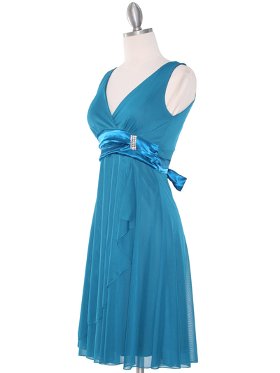 CP2069-D Missy Knit Cocktail Dress - Teal, Alt View Medium
